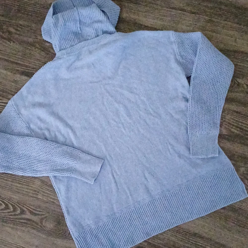 🔥🔥🔥Madewell Cornflower blue convertible turtleneck crewneck sweater S - Picture 4 of 13